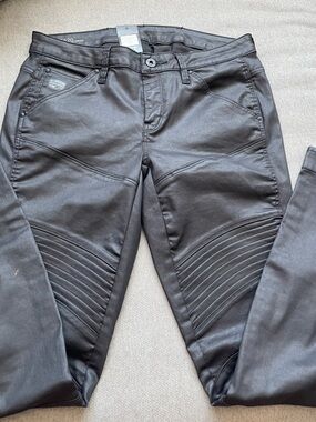 G-Star Raw Black Coated Skinny Jeans